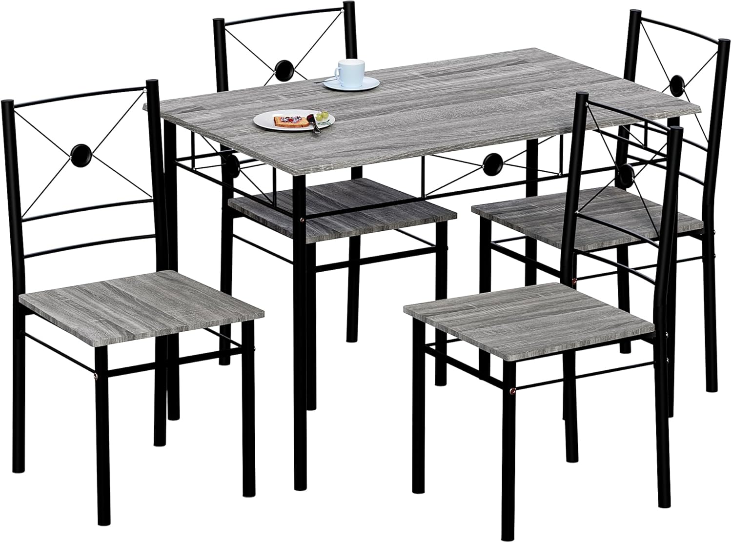 Vida Designs Roslyn Dining Table and Chair Set, Kitchen Breakfast Modern Contemp...