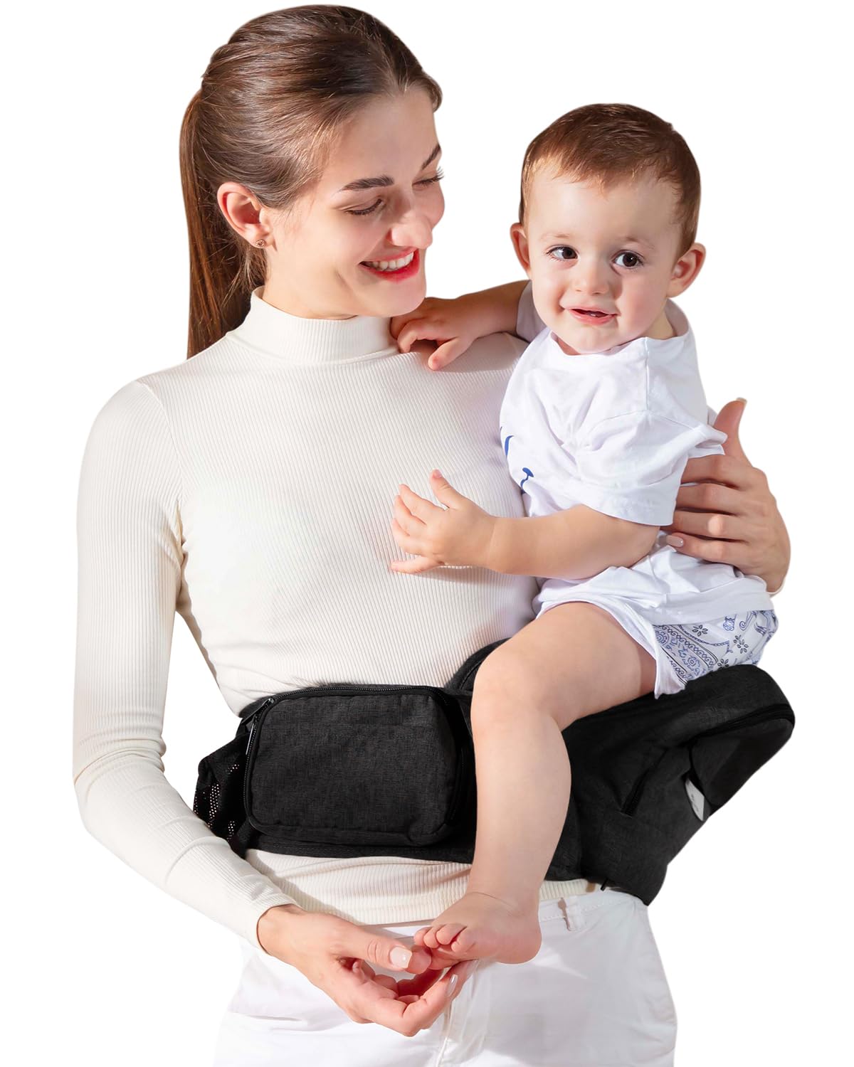 Baby Hip Seat Carrier, GROWNSY Baby Carrier with Multiple Pockets, Adjustable Ex...