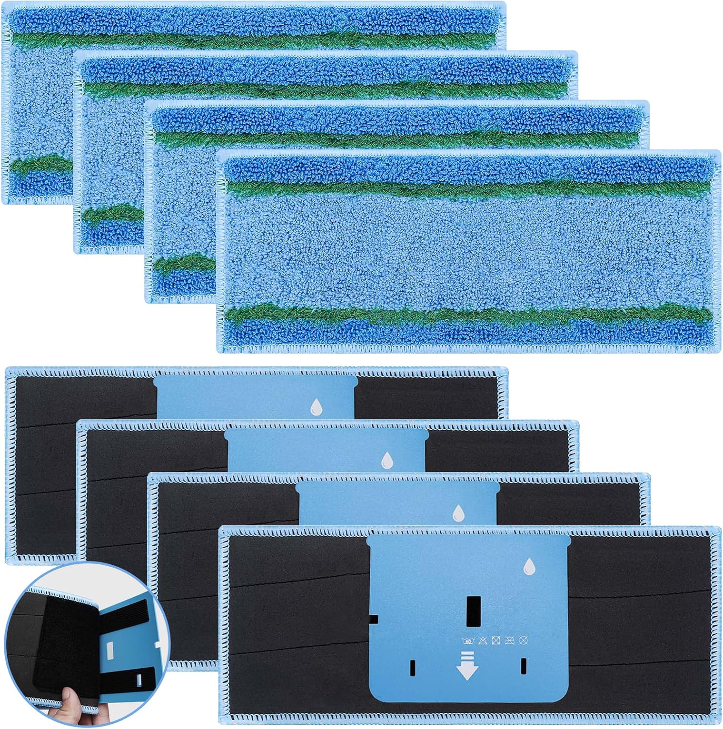 8 Pack Upgraded M6 Wet Mopping Pads for iRobot Braava Jet M6 Series (6110) (6012...