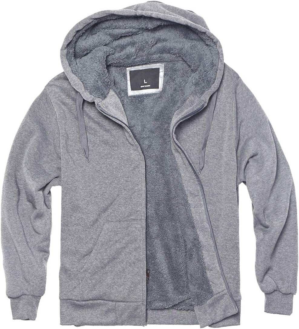 Gary Com Heavyweight Sherpa Hoodies, Special Thick Fleece Lined Full Zip Up Wint...