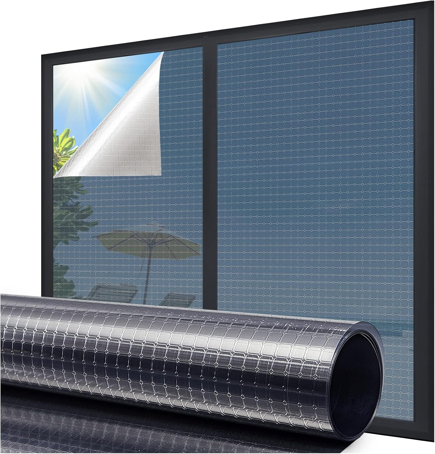 Coavas One Way Window Privacy Film, Special Reflective Home Glass Mirror Tint, I...