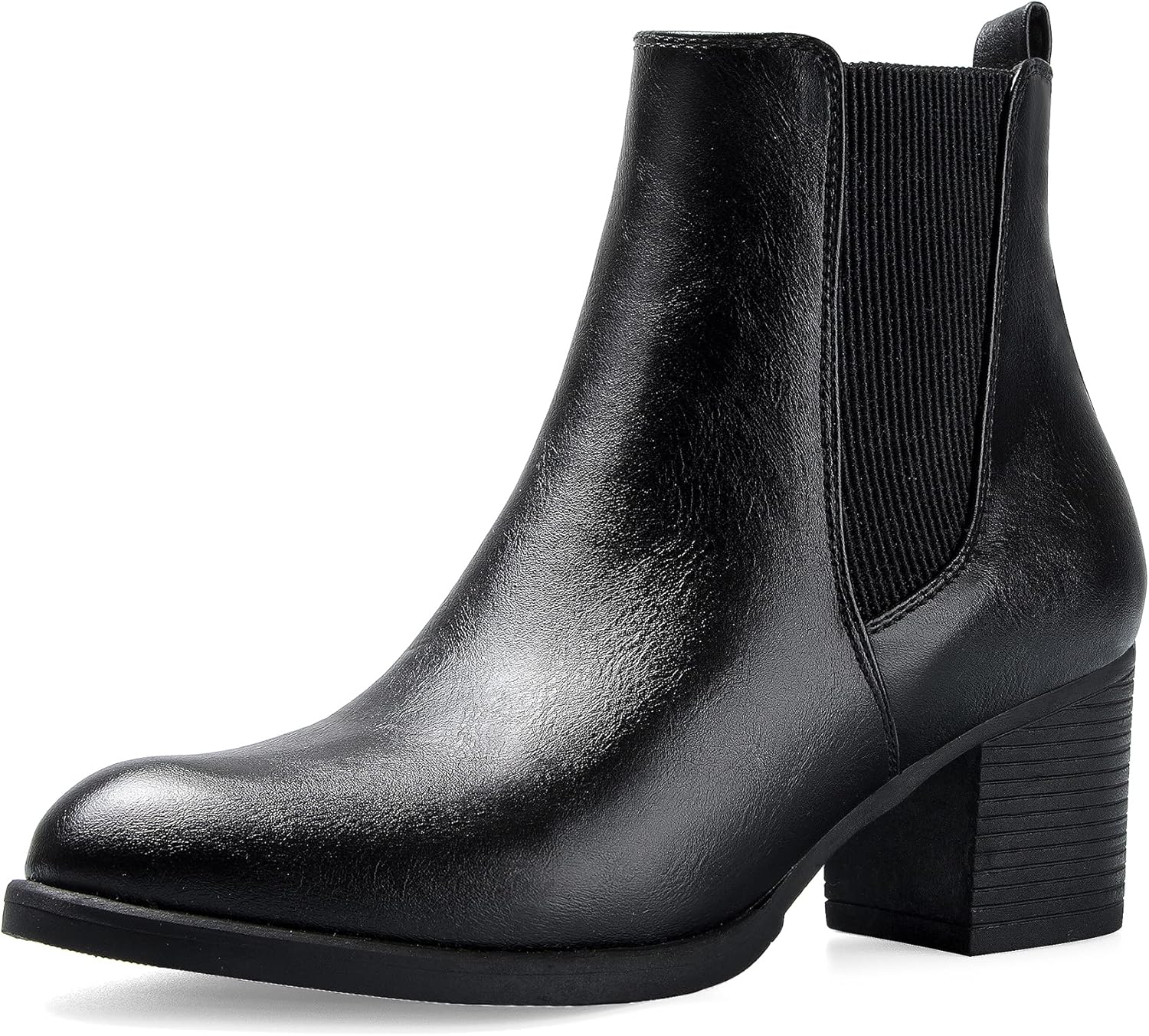 COASIS Women's Chelsea Boots Chunky Block Heel Slip On Ankle Booties with Elasti...