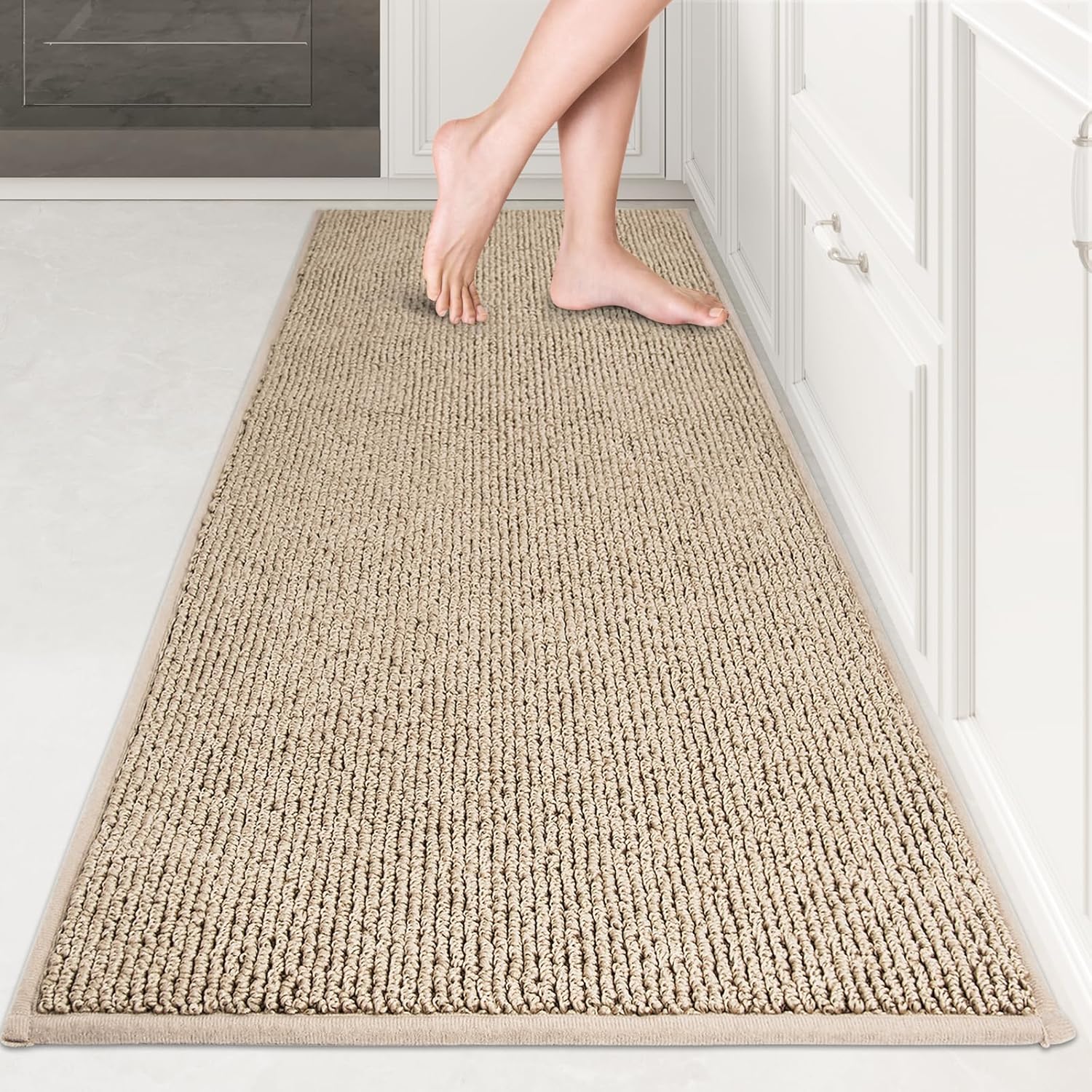 PURRUGS Machine Washable Kitchen Runner Rug 2ft x 6ft, Non-Slip/Skid Hallway Run...