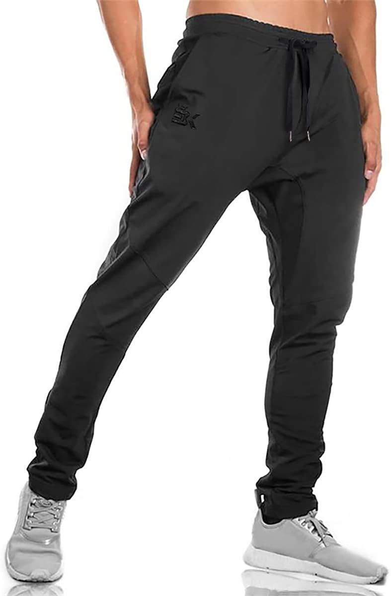 BROKIG Mens Gym Joggers Sweatpants, Causal Slim Fit Running Trousers Tracksuit J...