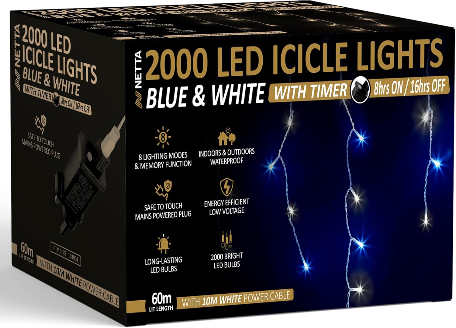 Netta Icicle Lights, Special Outdoor Christmas 2000 LED Lights, Innovative LED I...