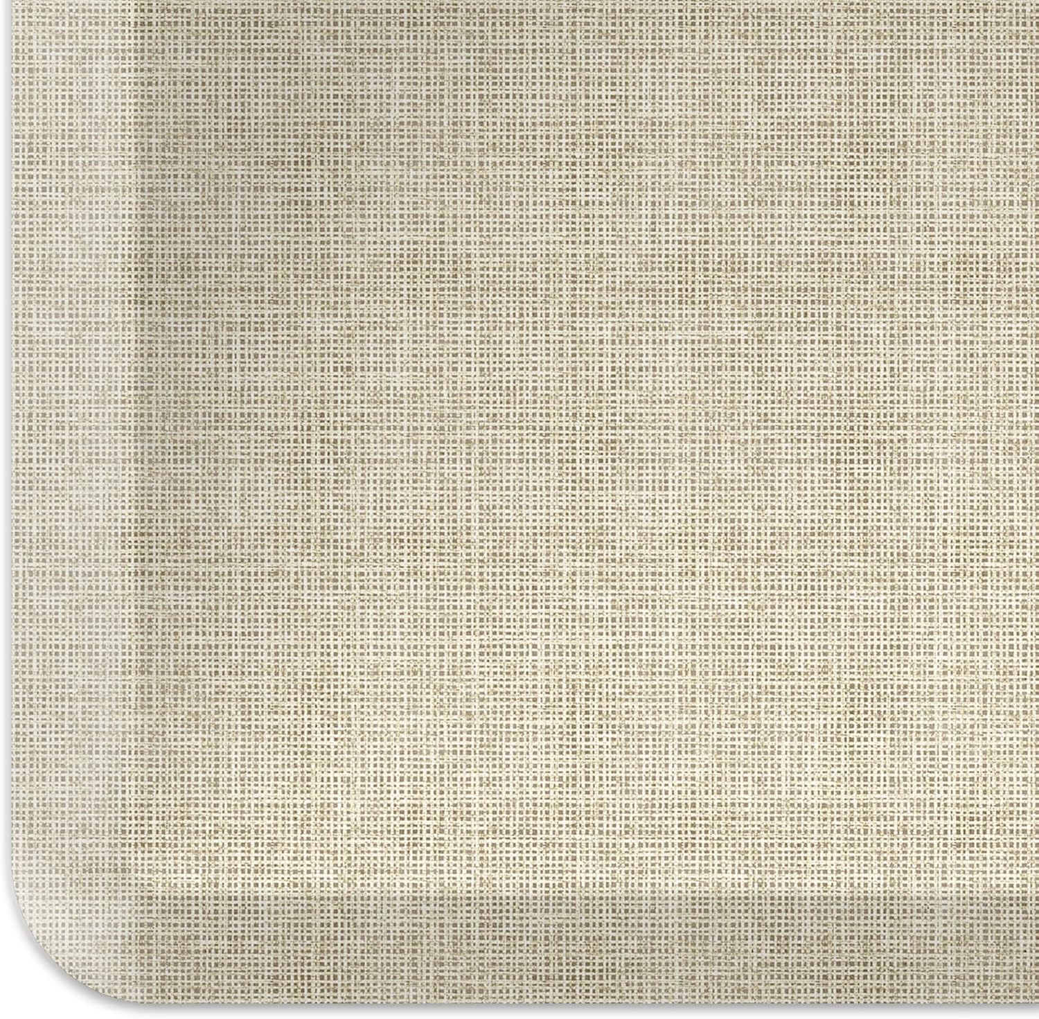 GelPro NewLife Decorative Foam Floor Mat, 72" x 20", Tweed Antique White 20" x 7...