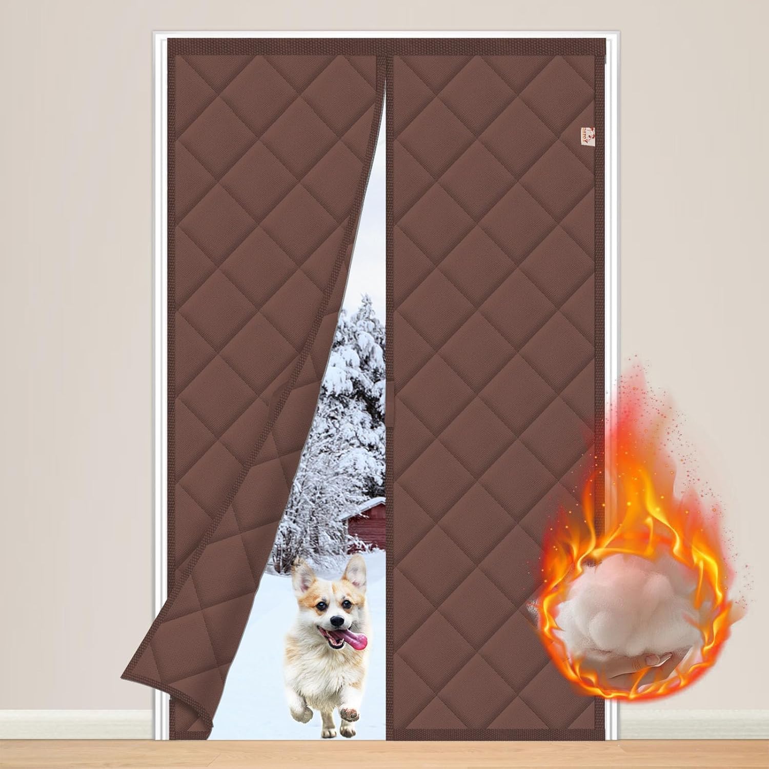 Yotache Magnetic Thermal Insulated Door Curtain 100 X 210 CM, Thickened Windproo...