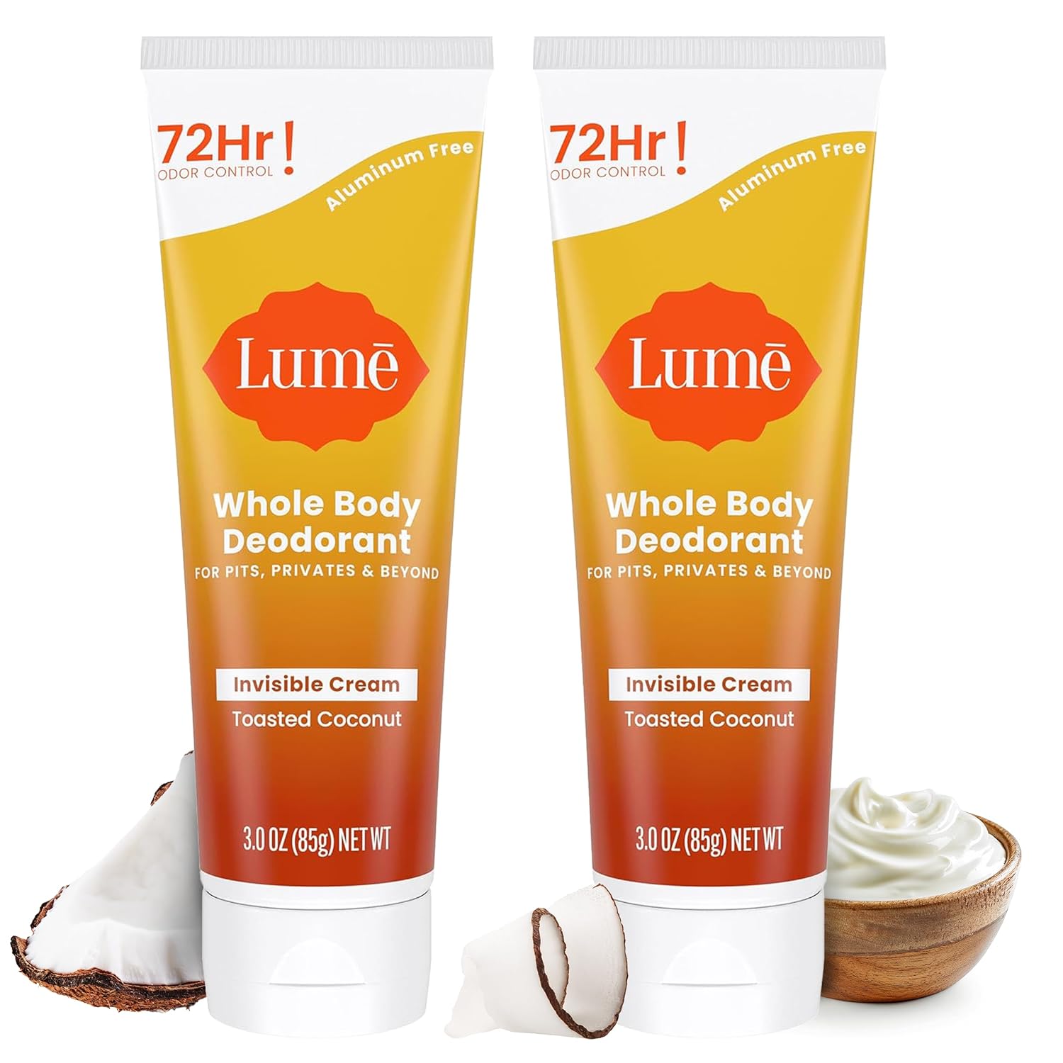 Lume Whole Body Deodorant - Invisible Cream Tube - 72 Hour Odor Control - Alumin...