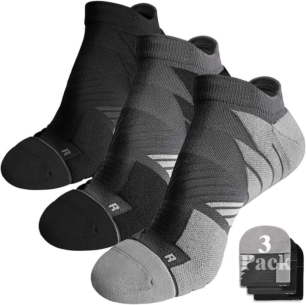 Hylaea No Show Running Athletic Anti-Blister Wicking Coolmax Socks, Seamless Ant...