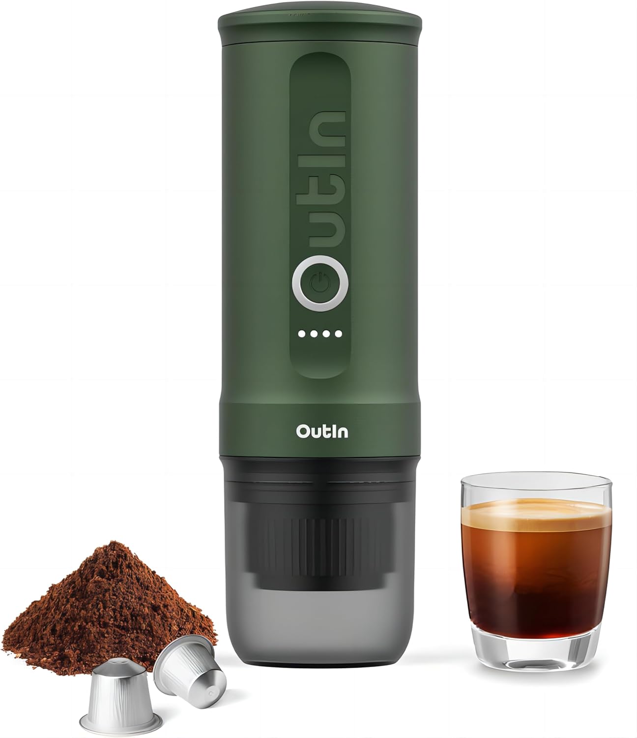 Outin Nano Portable Electric Espresso Machine, Travel Coffee Maker for Camping,...