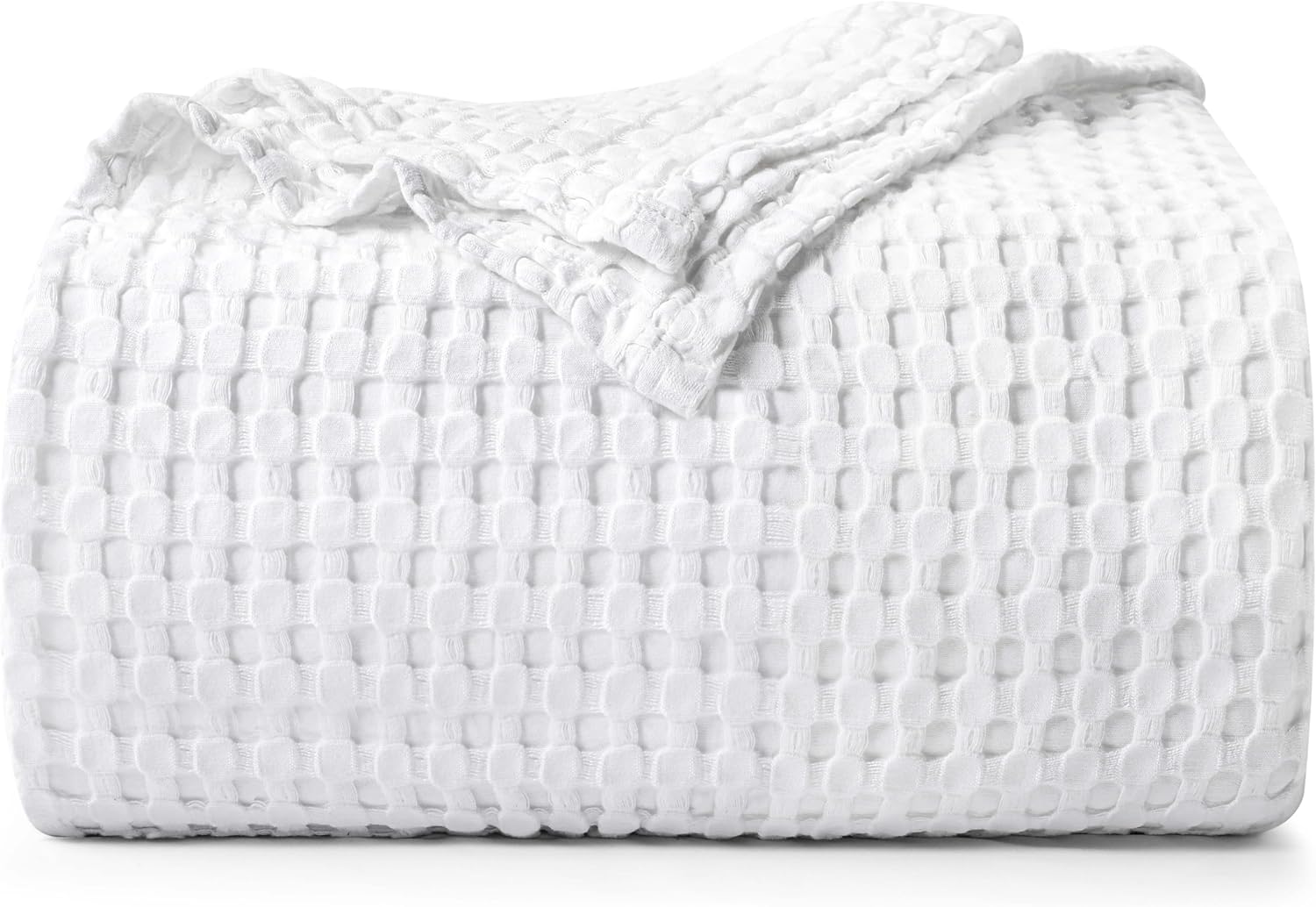 Utopia Bedding Cotton Waffle Blanket 300 GSM (Whit...