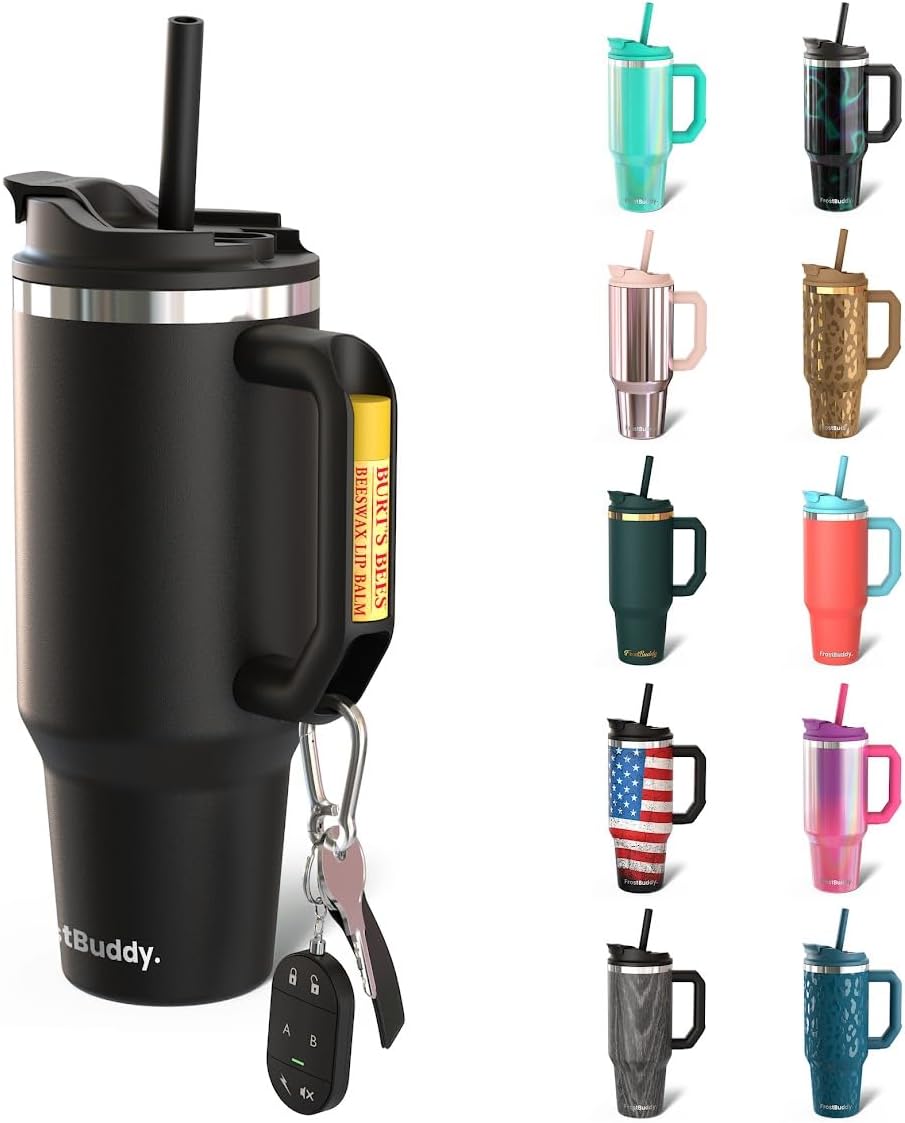 Thicc Buddy - 40 oz Stainless Steel Vacuum Insulated Tumbler with Lid and Straw...