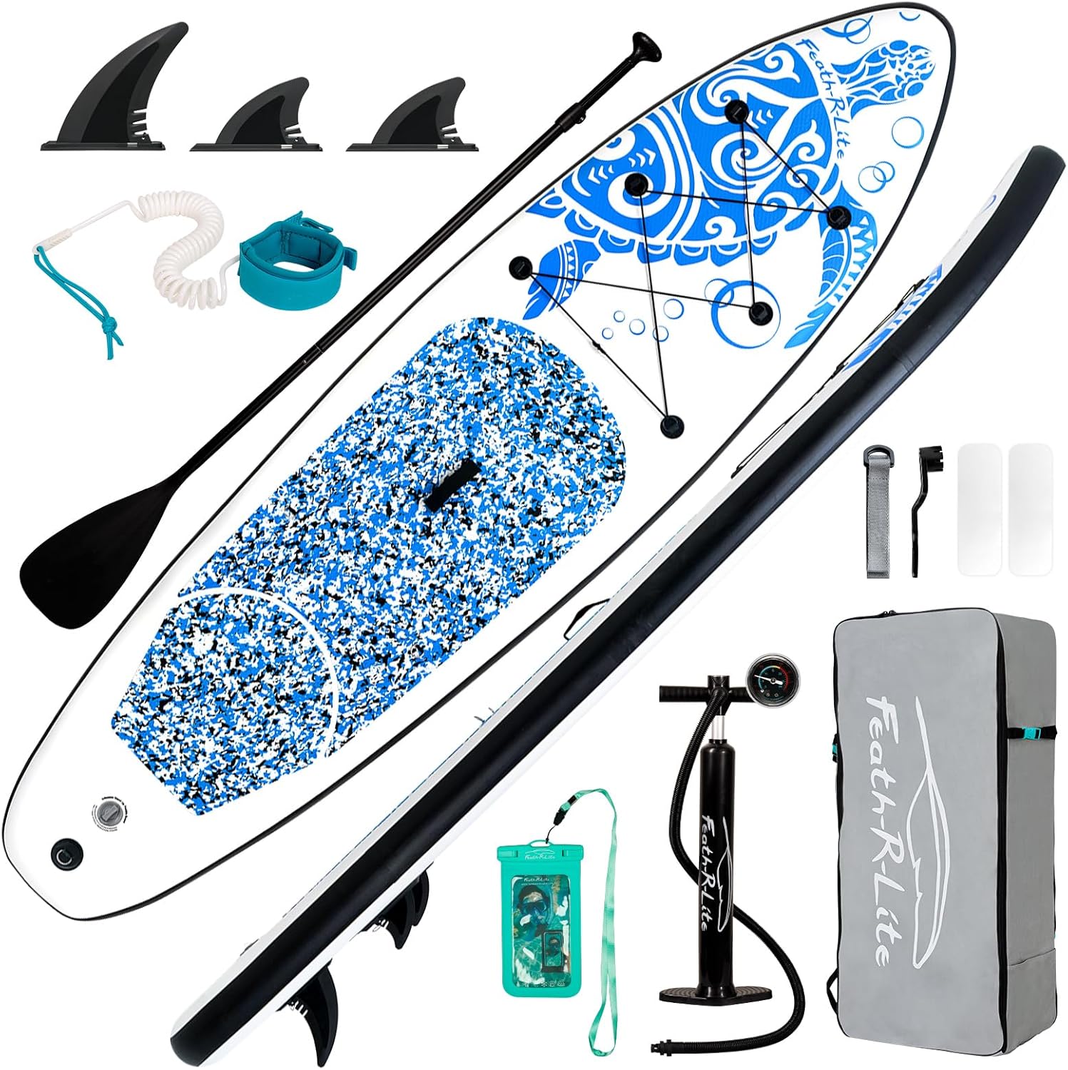 FEATH-R-LITE Inflatable Ultra-Light Paddle Board, Special 10'x30'/10'6"×33" Stan...