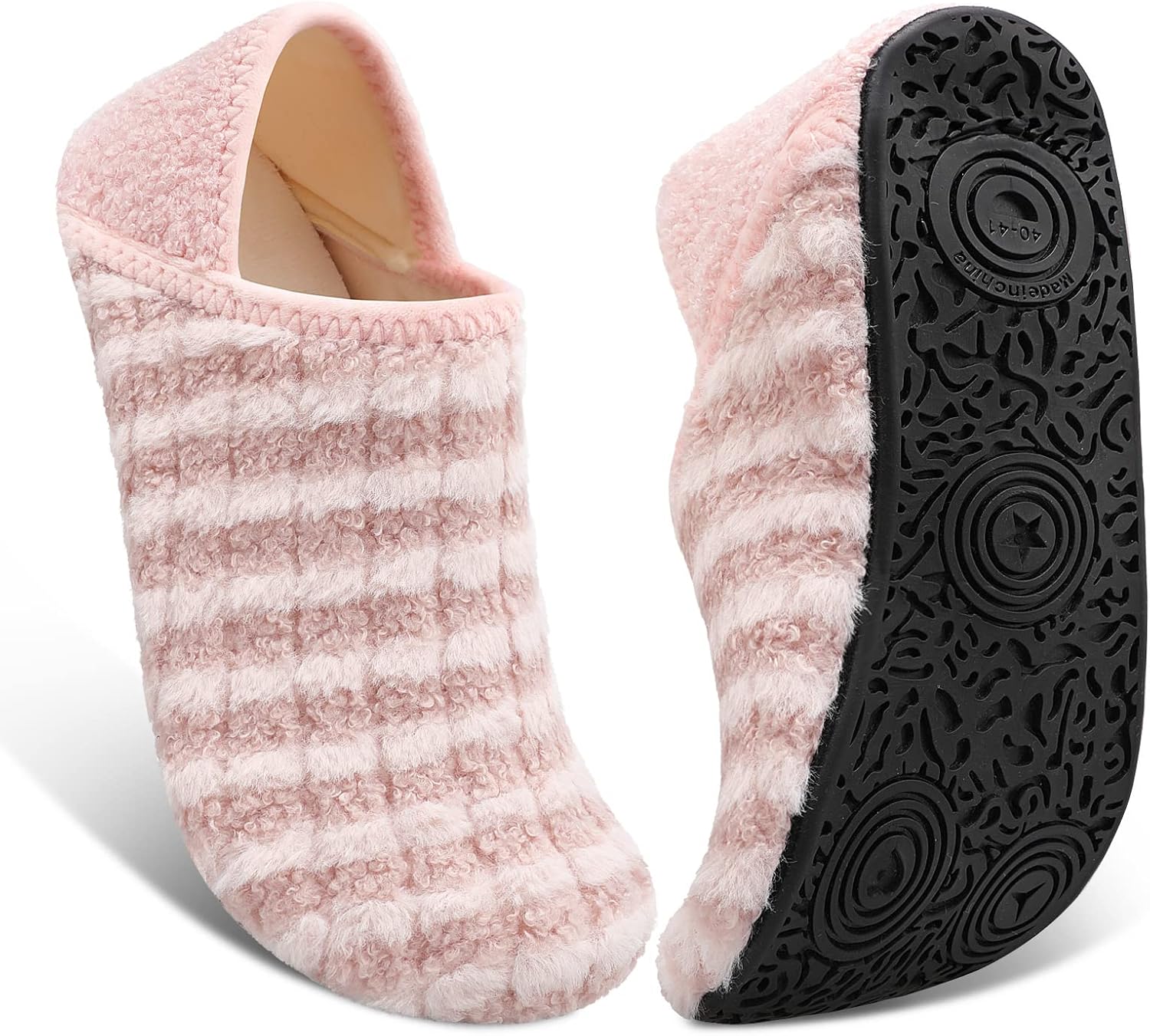 Fires Womens Mens Slippers with Rubber Sole Soft-Lightweight House Slipper Socks...