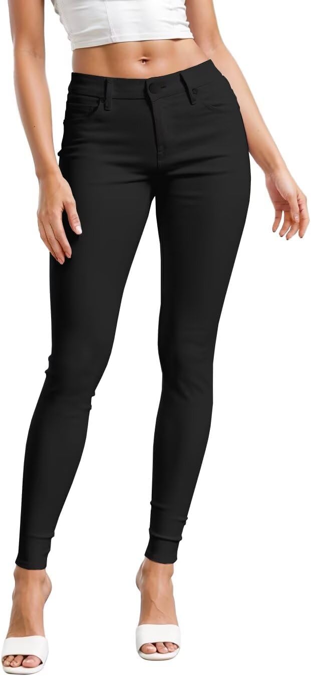 Hybrid & Company Womens Hyper Ultra Stretch Comfy Skinny Leg Work Casual Pants L...