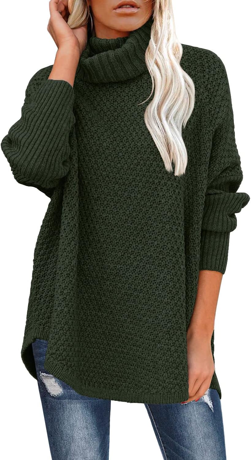 DOROSE Women's Sweater, Special Oversized Turtleneck Knit Tunic, Innovative Casu...