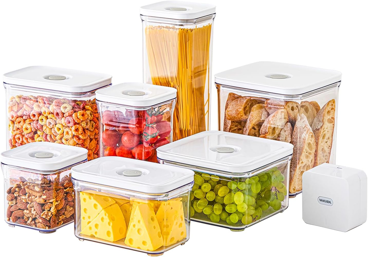 Premium Airtight Food Storage Containers Mega 8P/Set. 7pcs Container and Vacuum...