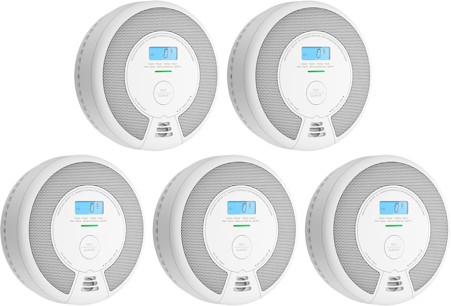 X-Sense 10-Year Battery Combination Smoke Carbon Monoxide Alarm Detector with La...