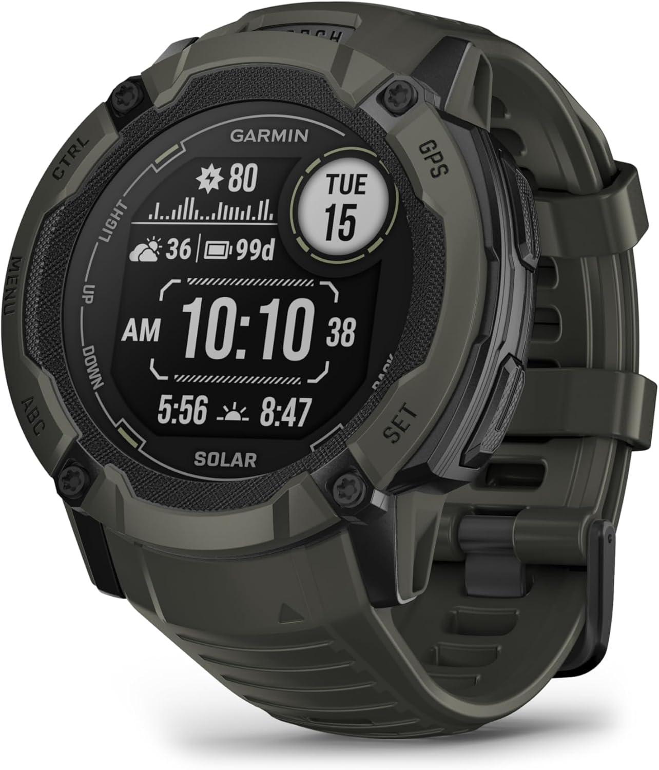 Garmin Instinct 2X SOLAR, Large Rugged GPS Smartwatch, Built-in Sports Apps and...