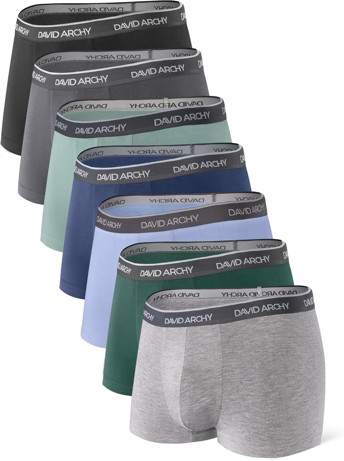DAVID ARCHY Mens Trunks Underwear Soft Breathable Rayon Made from Bamboo Trunk N...