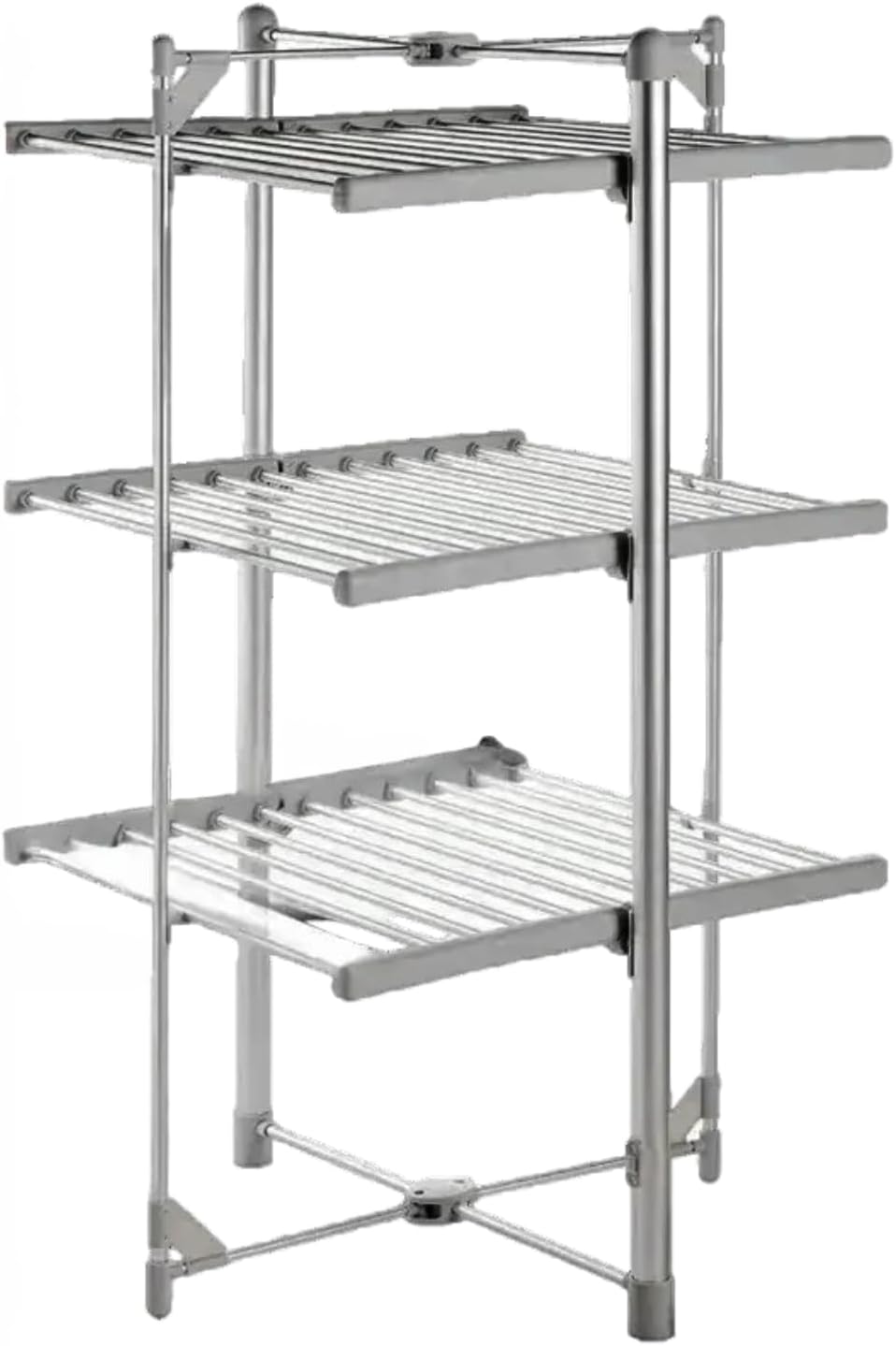 AMOS 3-Tier Heated Clothes Airer Foldable With Cover Electric Drying Rack 1.51m...