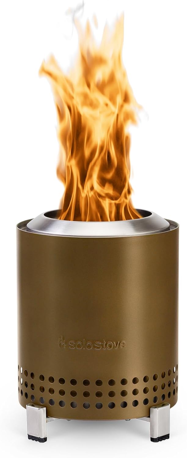 Solo Stove Mesa, 5.1 Inch Tabletop Fire Pit with Stand - Smokeless, Stainless St...
