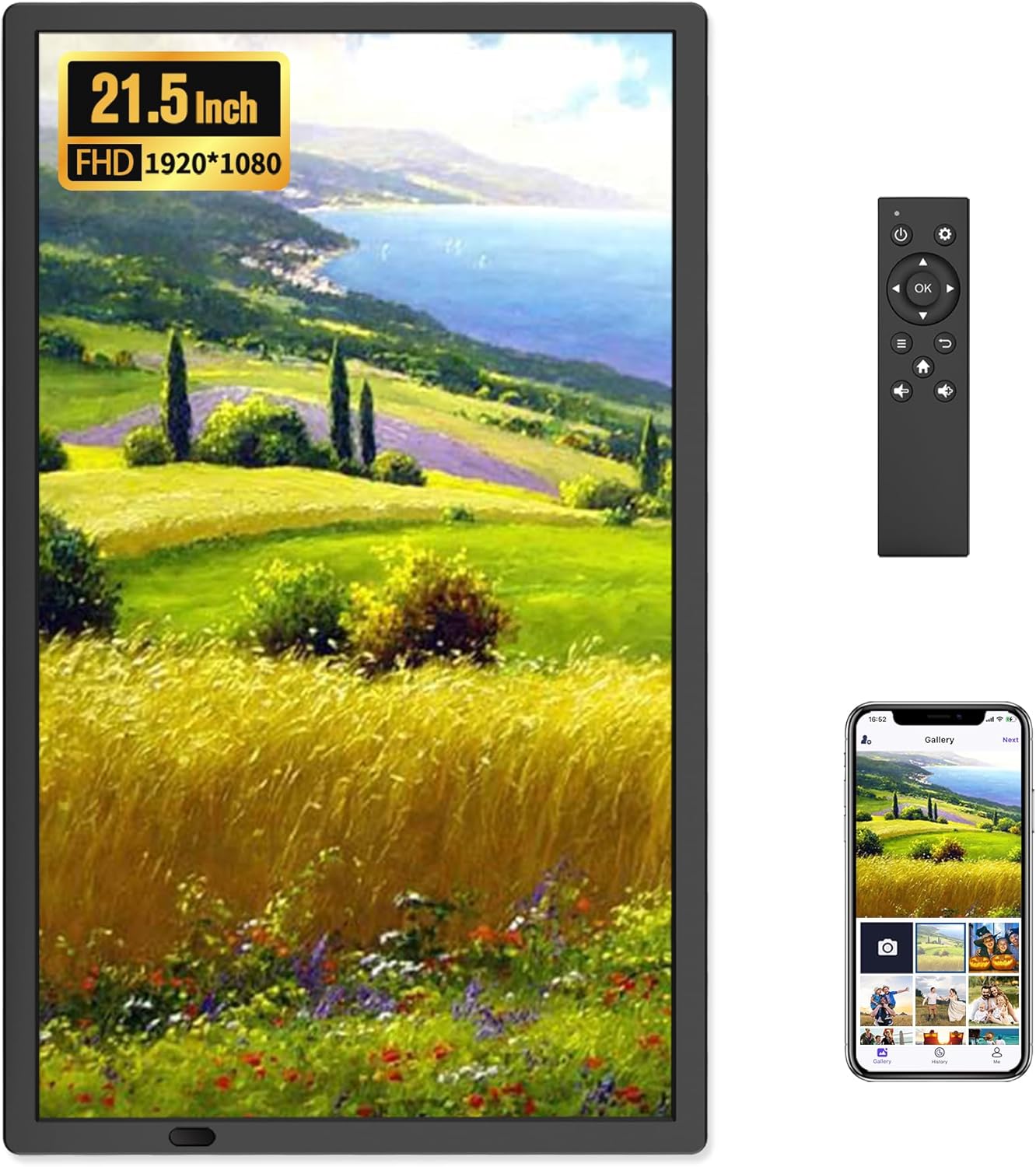 FANGOR 21.5" Large Digital Picture Frame, WiFi Digital Photo Frame 1920x1080 FHD...