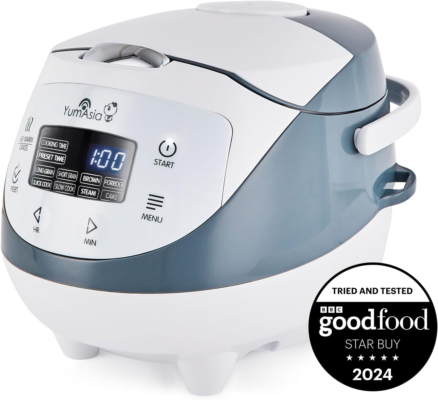 Yum Asia Panda Mini Rice Cooker With Ninja Ceramic Bowl and Advanced Fuzzy Logic...