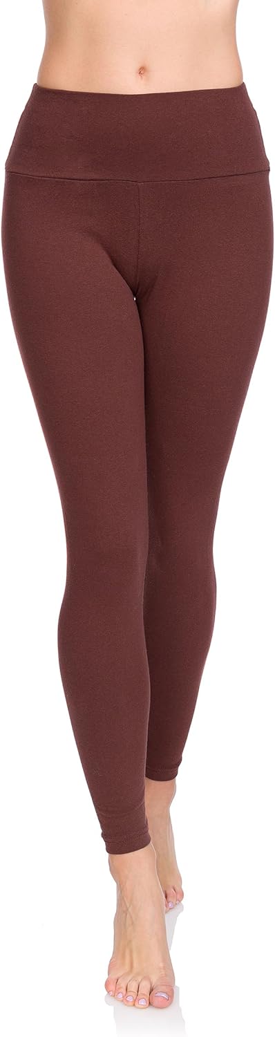 SOFTSAIL Leggings 95% Cotton Womens Leggings High Waist Leggings Full Length Lad...