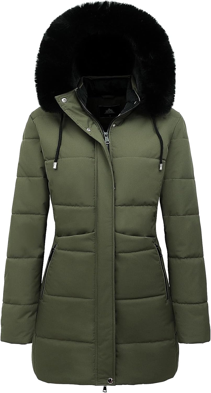 MOERDENG Women's Winter Puffer Coat, Special Thicken Fleece Lined Down Jacket, I...