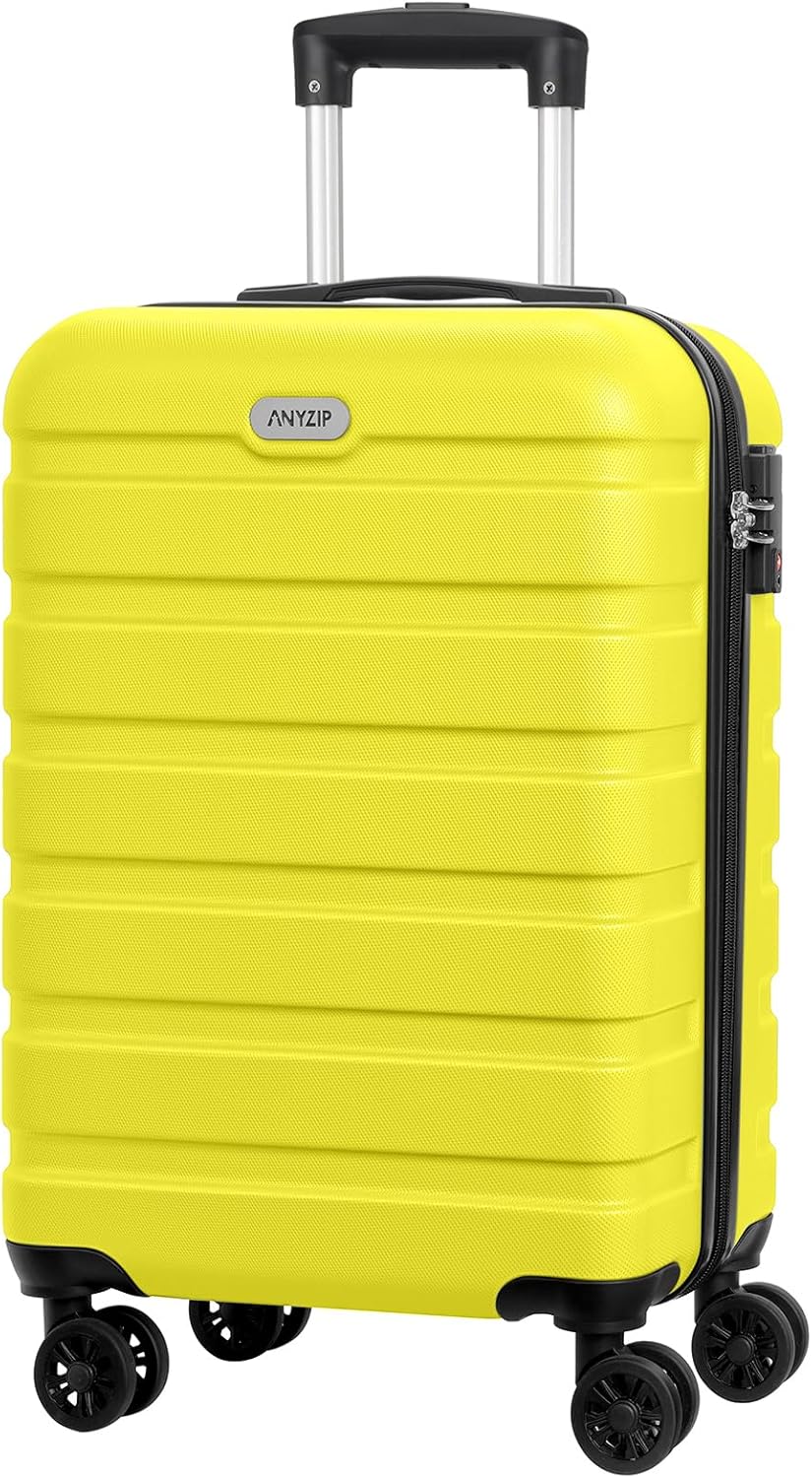 AnyZip Luggage PC ABS Hardside Lightweight Suitcase with 4 Universal Wheels TSA...