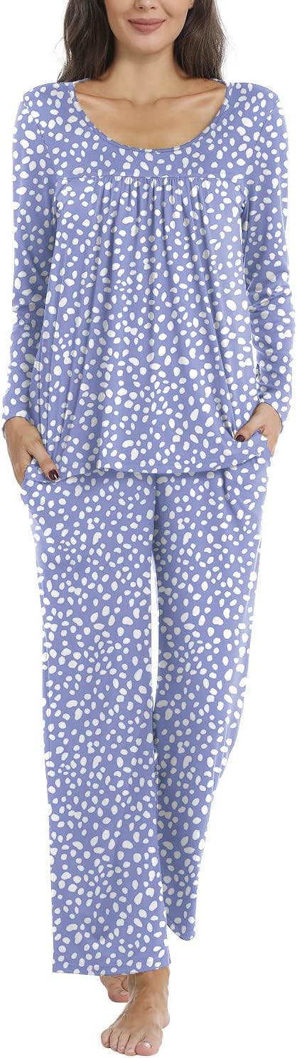 TAOHUADAO Women's Fall Pajama Sets, 2 Piece Lounge Sleepwear Ladies Pjs Sets wit...