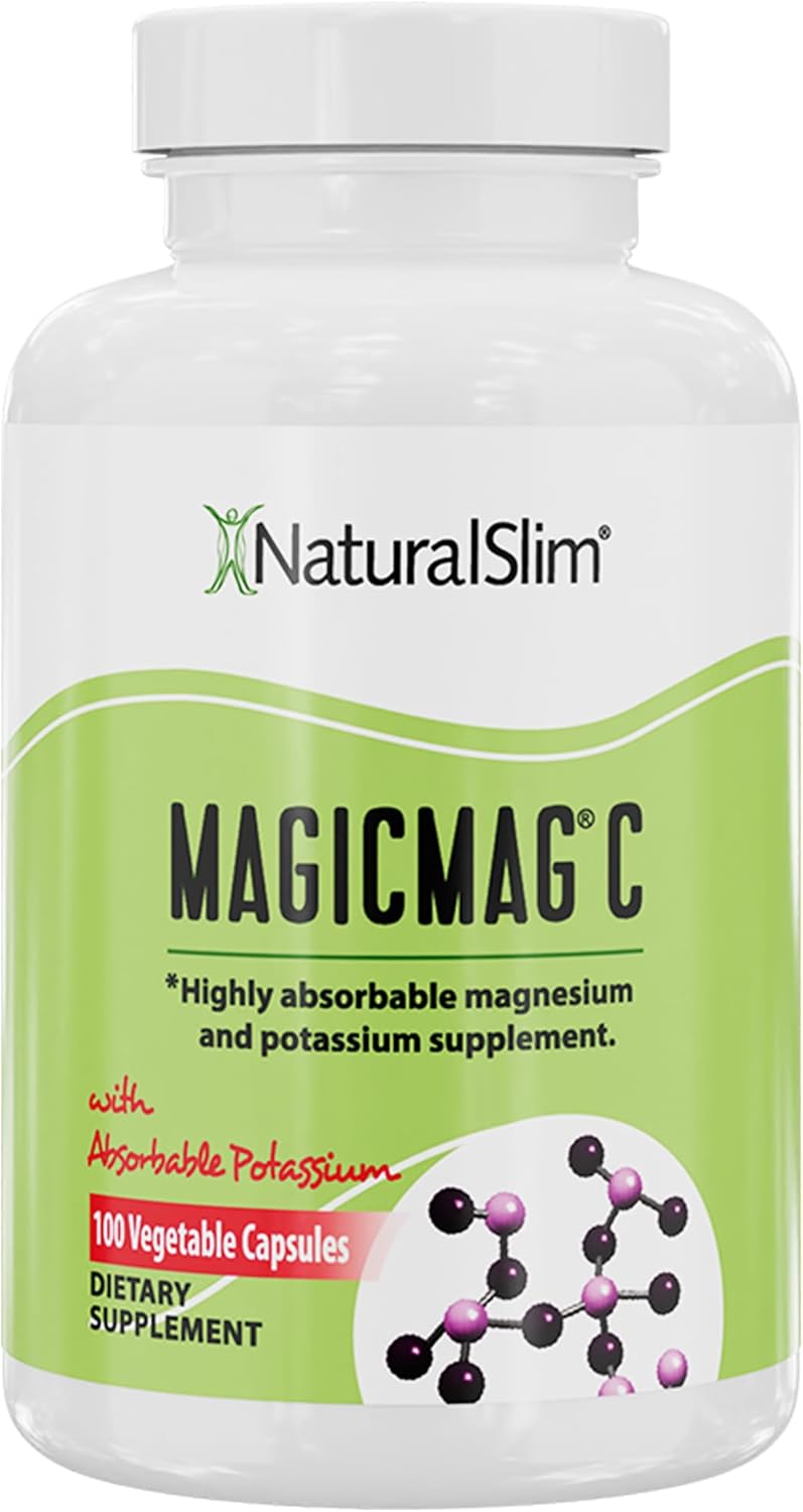 NaturalSlim MagicMag C Magnesium Citrate Capsules – Magnesium Supplement with Na...