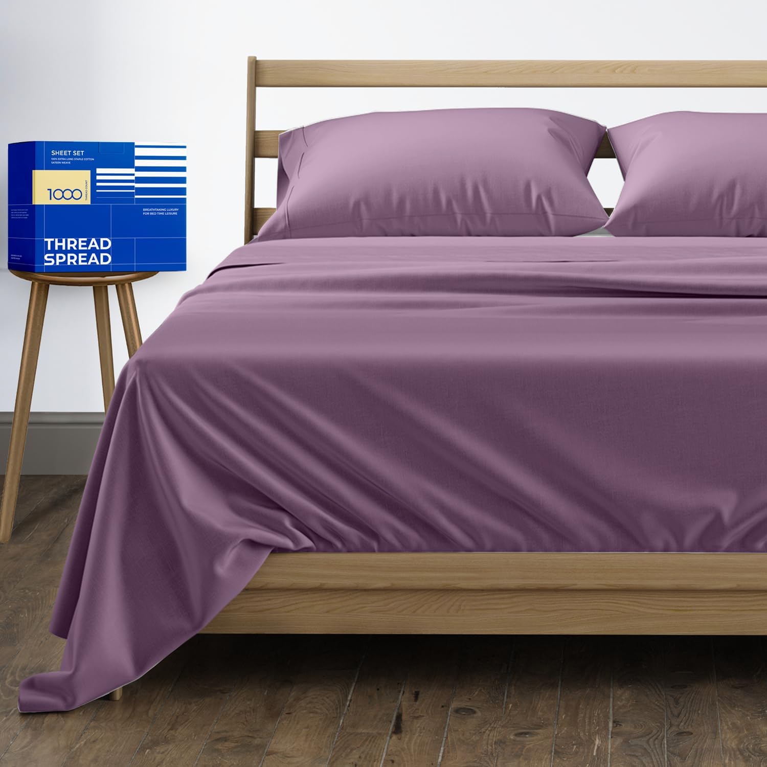 THREAD SPREAD 100% Egyptian Cotton Sheets Set, Special High Thread Count Luxury...