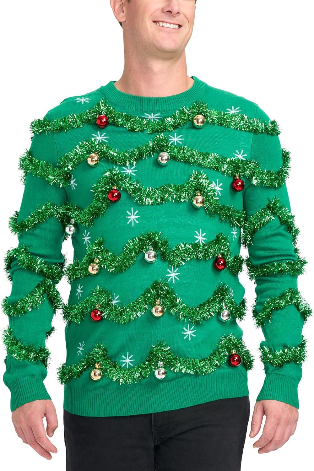Tipsy Elves Men's Ugly Christmas Sweaters - Funny and Tacky Embellished Christma...