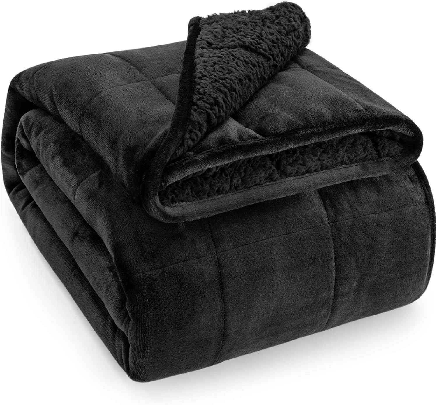 Wemore Sherpa Fleece Weighted Blanket for Adult 20 lbs Dual Sided Cozy Fluffy He...