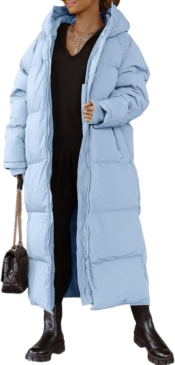 Shanfetl Coat, Special Women Long Quilted Coat, Innovative Hooded Maxi Length Pu...