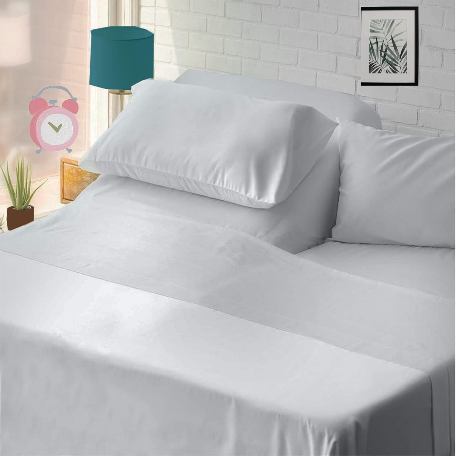 Cottingon,Premium 400 TC 100% Egyptian Cotton,Flex Top King Sheets for Sleep Num...