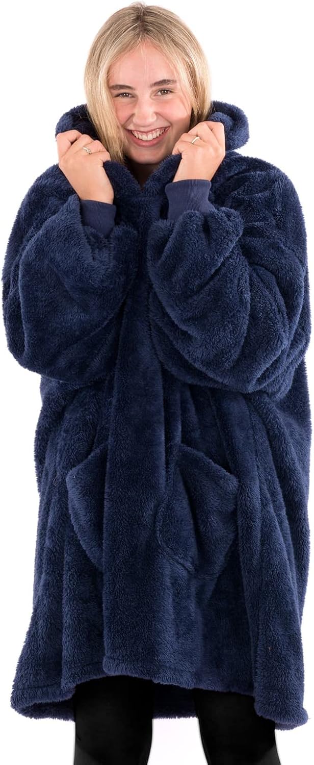 Snug Rug Wearable Blanket Hoodie Sherpa Fleece Adults Size Hooded Hoody Unisex (...