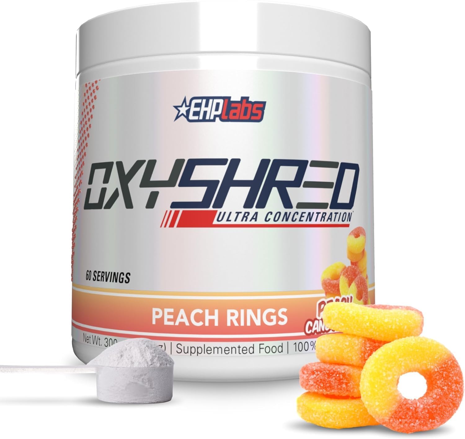 EHP Labs OxyShred Pre Workout Powder - Preworkout Powder with L Glutamine & Acet...
