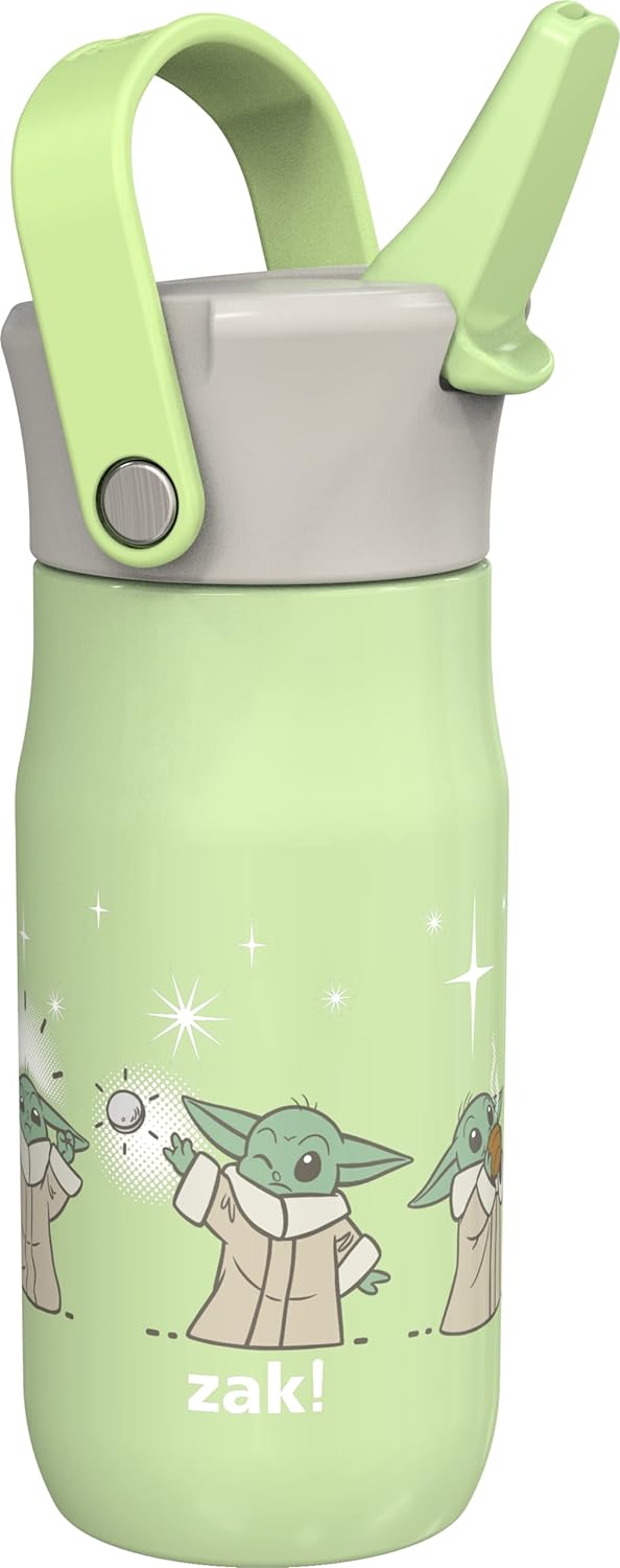 Zak Designs Kid Water Bottle, Special Harmony Star Wars Mandalorian Bottle for T...