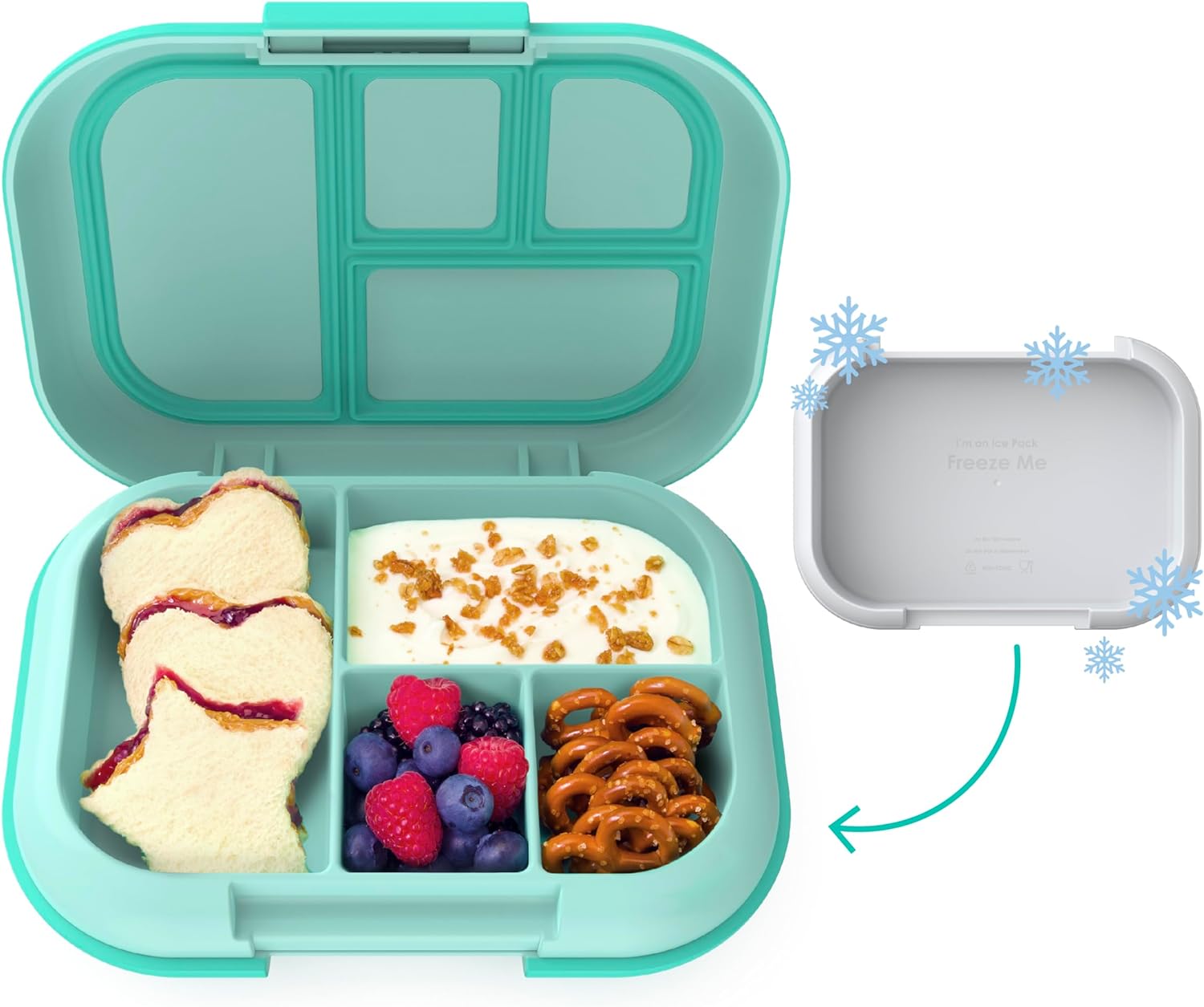 Bentgo Kids Chill Leak-Proof Lunch Box - Included Reusable Ice Pack Keeps Food C...