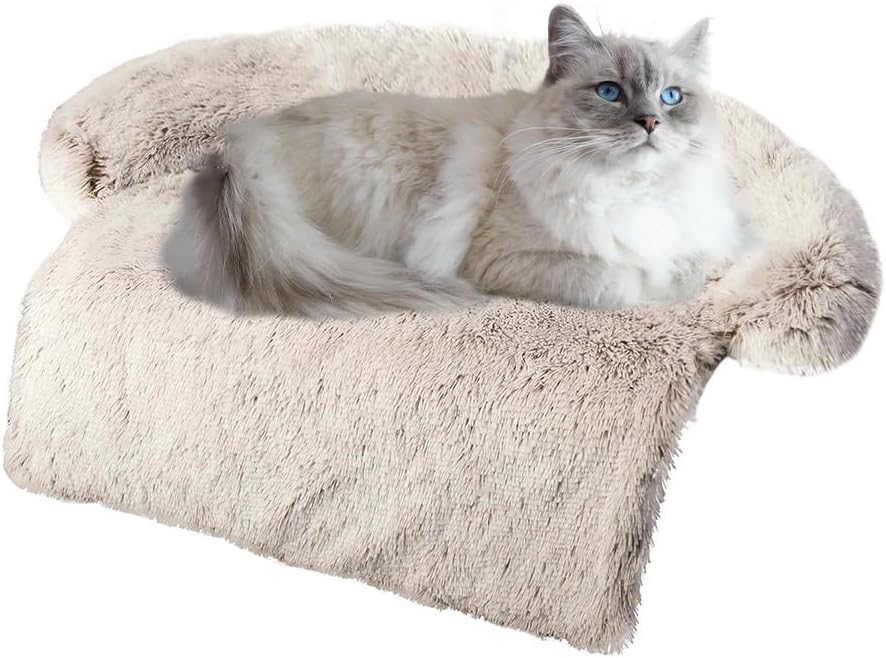 Tinaco Luxurious Calming Dogs/Cats Bed Mats, Washable Removable Couch Cover, Plu...