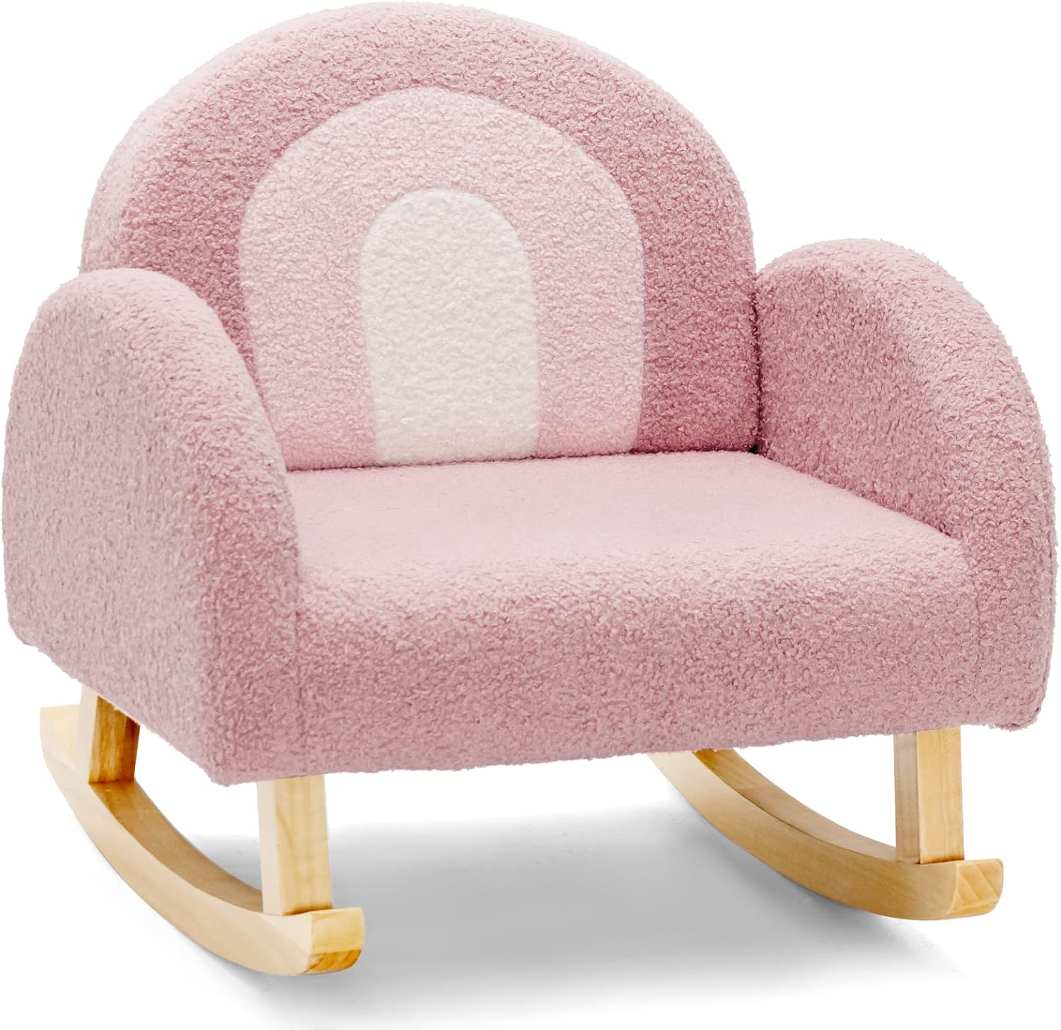 INFANS Kids Sofa, Toddler Rocking Chair with Solid Wooden Frame, Anti-Tipping De...