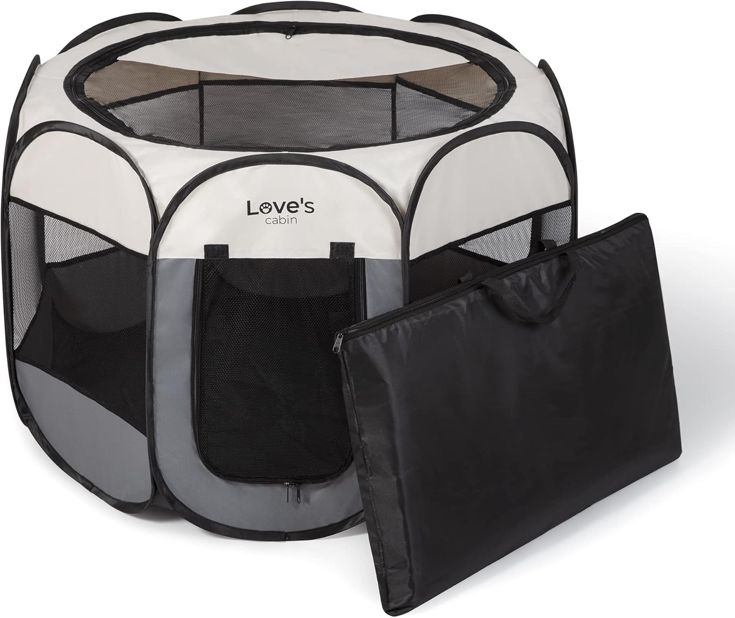 Love's cabin Pet Puppy Dog Playpen, Large Dog Tent Crates Cage Indoor/Outdoor, P...