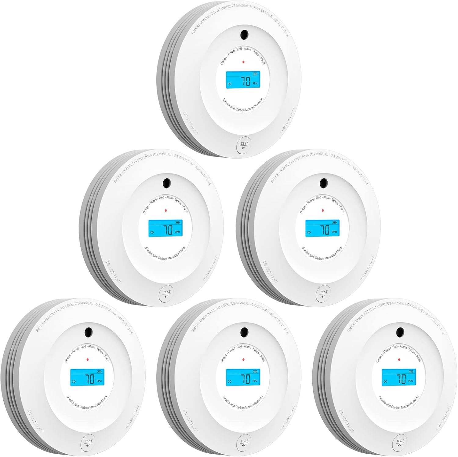 AEGISLINK Smoke and Carbon Monoxide Detector 10-Year Lifespan, Photoelectric Fir...