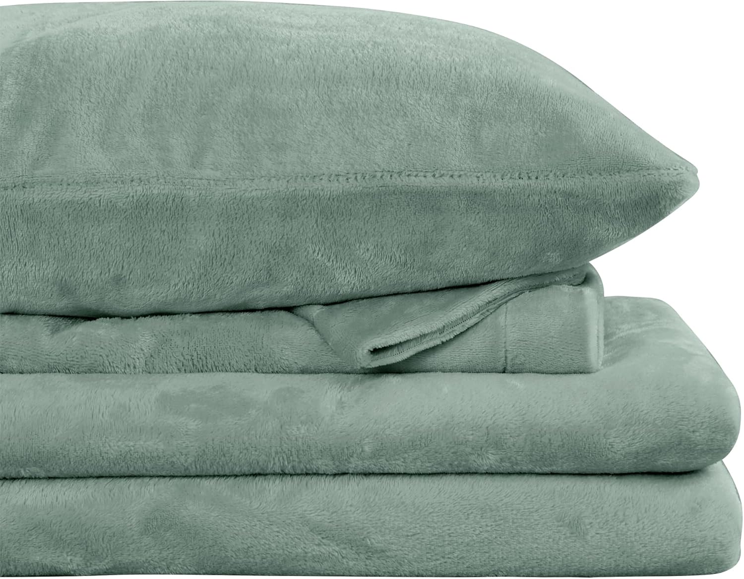 Viviland Plush Micro Fleece Queen Bed Sheet Set - Soft Fuzzy Polar Fleece Velour...