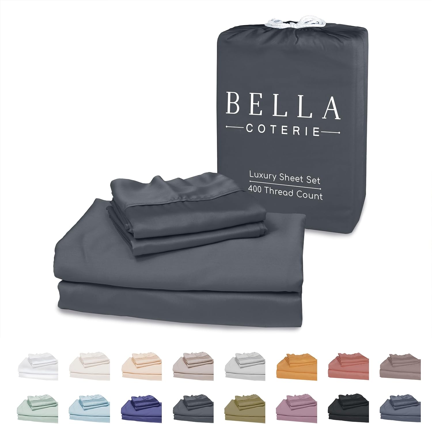 Bella Coterie Luxury King Sheet Set | Viscose Made from Bamboo | Organically Gro...