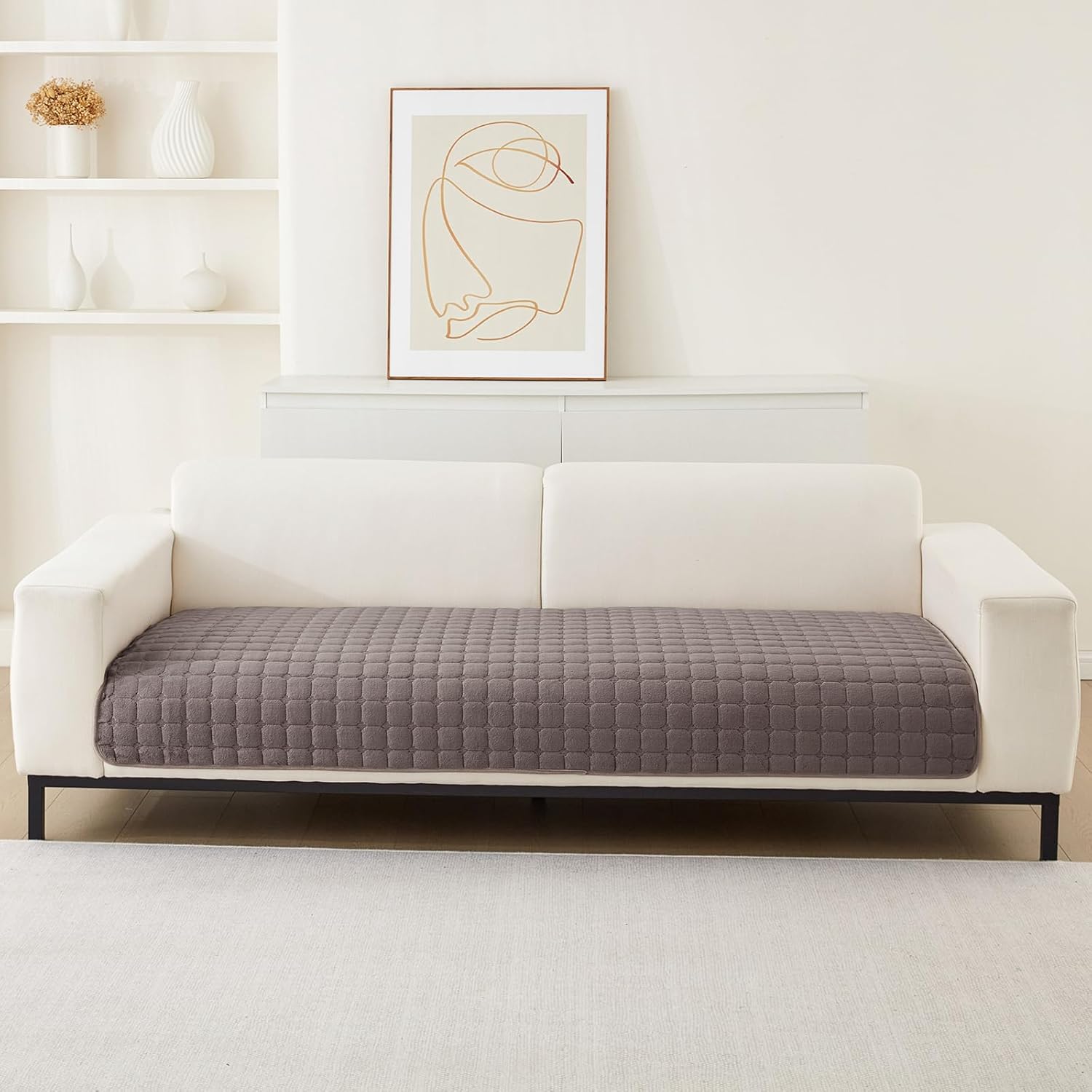 Sofa Cover 1 2 3 Seater Couch Cover, Universal Non-Slip Corner Sofa Cover L Shap...