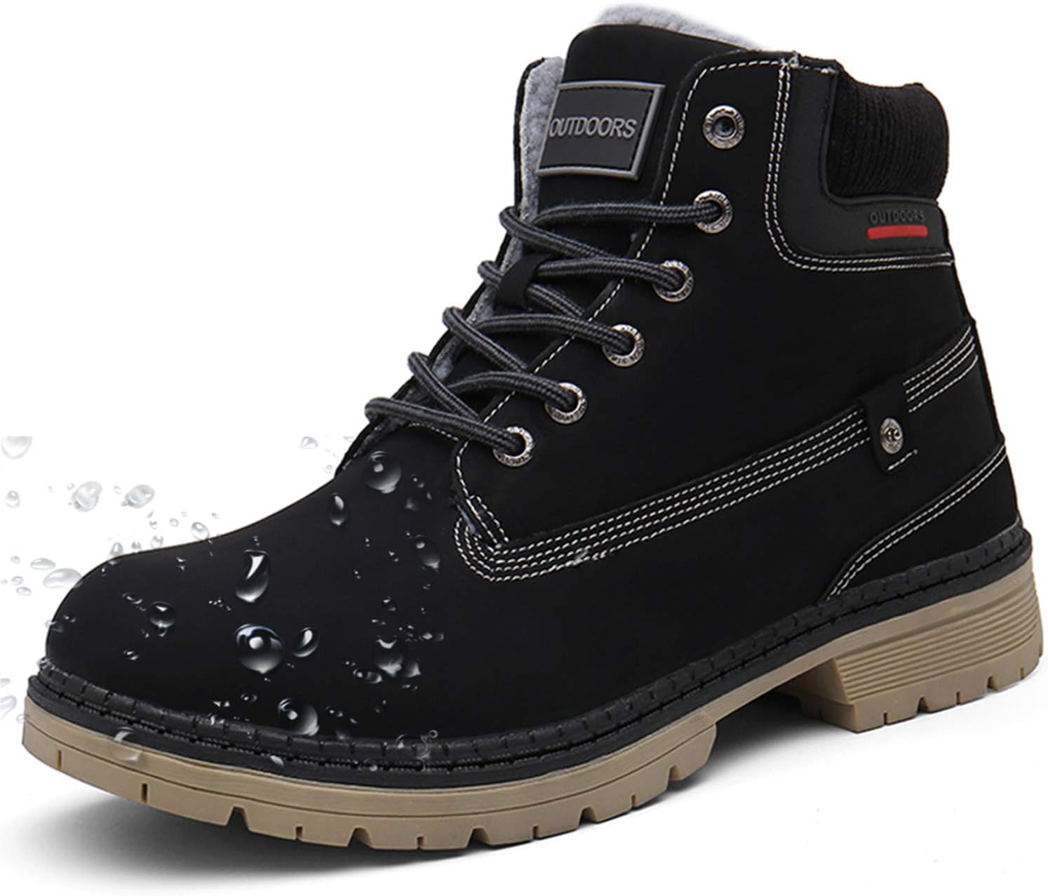 Eagsouni Mens Womens Snow Boots Warm Fur Lined Ankle Booties Hiking Trekking Tra...